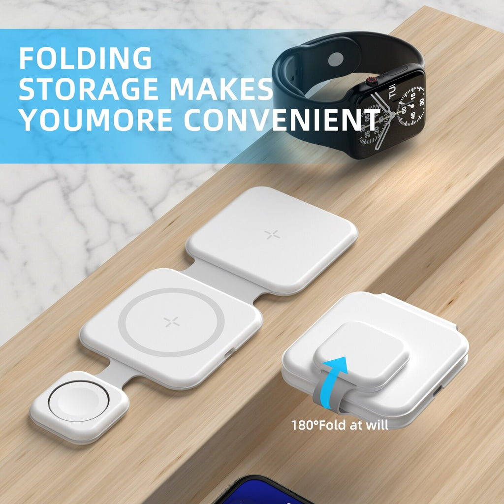 Foldable 3-in-1 MagSafe Charging Station