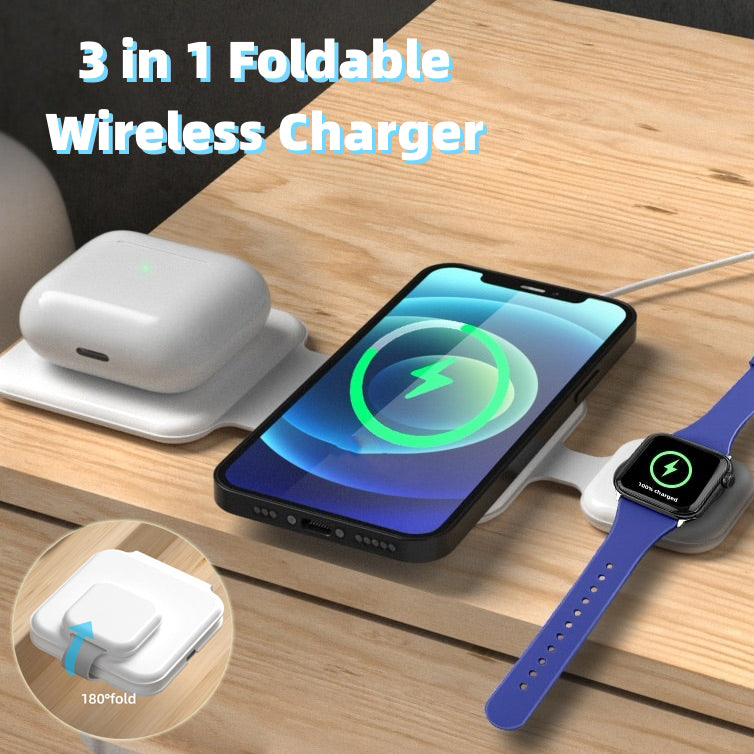 Foldable 3-in-1 MagSafe Charging Station
