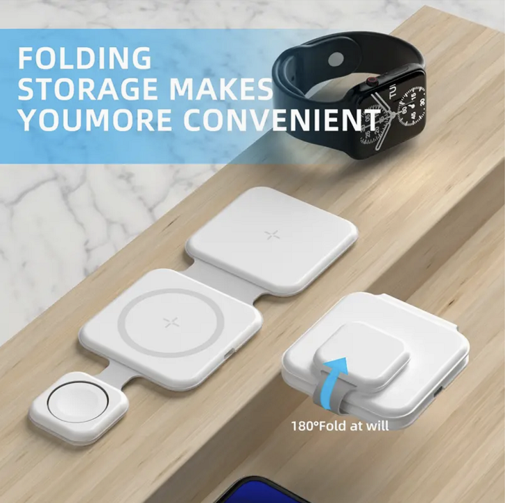 Foldable 3-in-1 MagSafe Charging Station