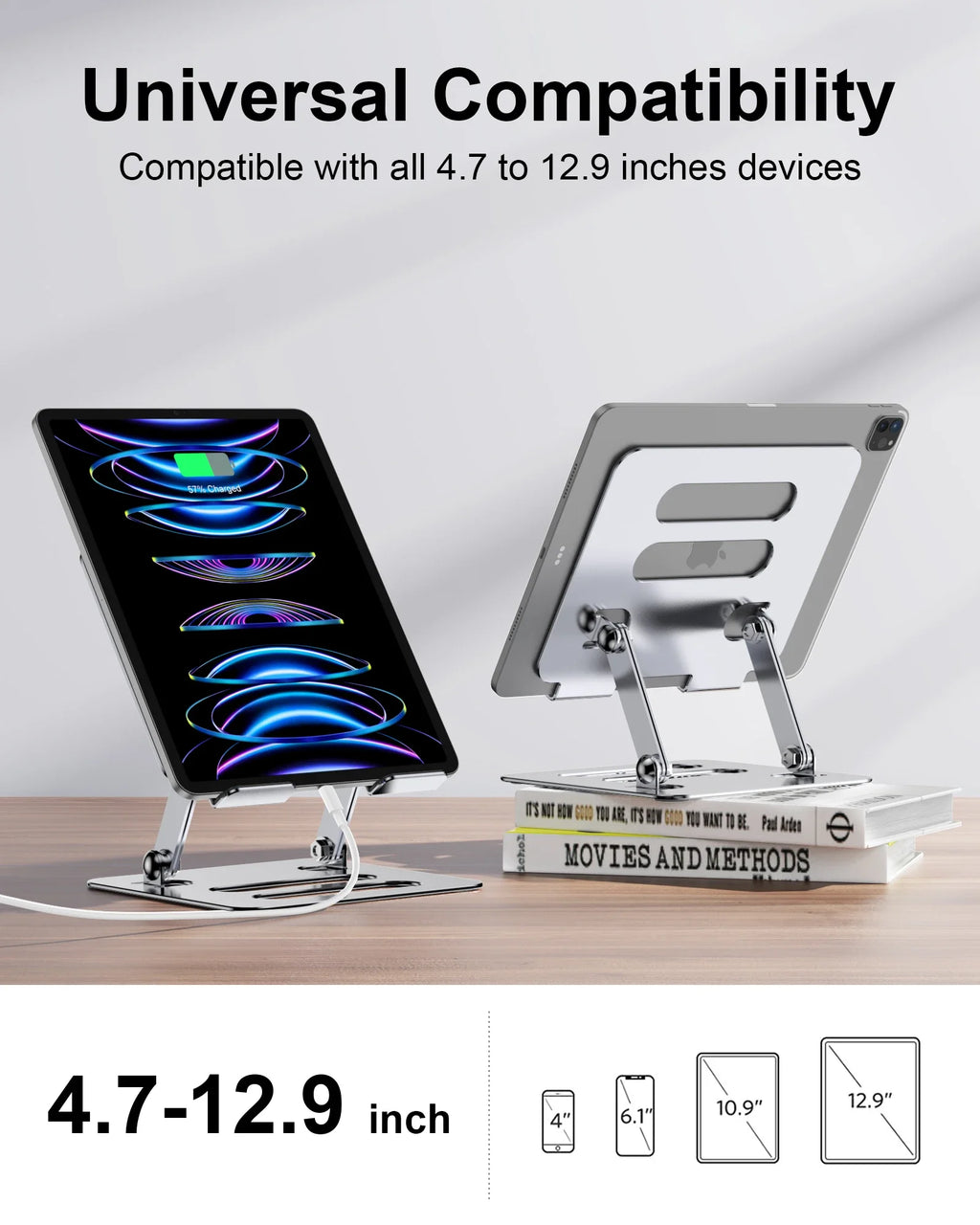 Voltora Adjustable Foldable Aluminum Laptop & Tablet Stand