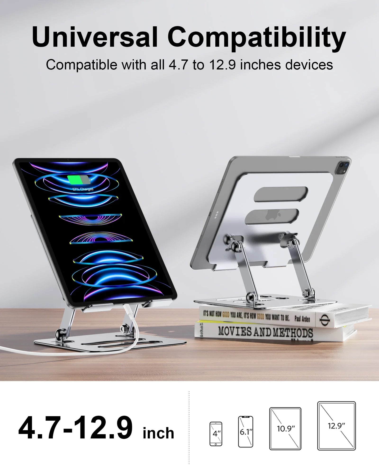 Voltora Adjustable Foldable Aluminum Laptop & Tablet Stand