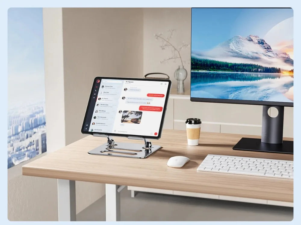 Voltora Adjustable Foldable Aluminum Laptop & Tablet Stand