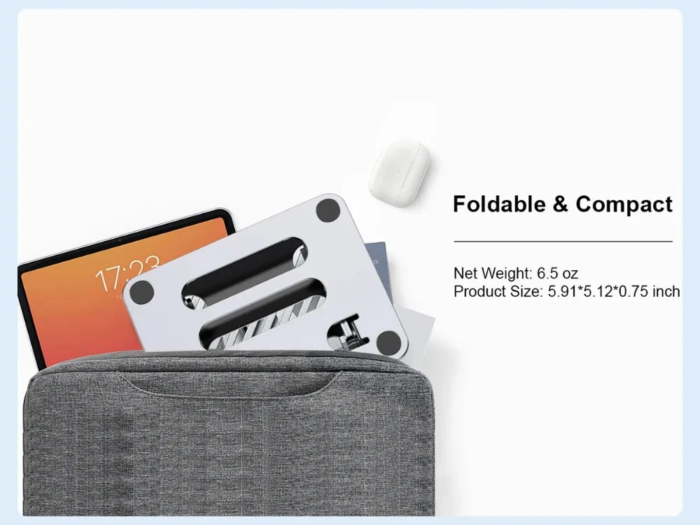 Voltora Adjustable Foldable Aluminum Laptop & Tablet Stand