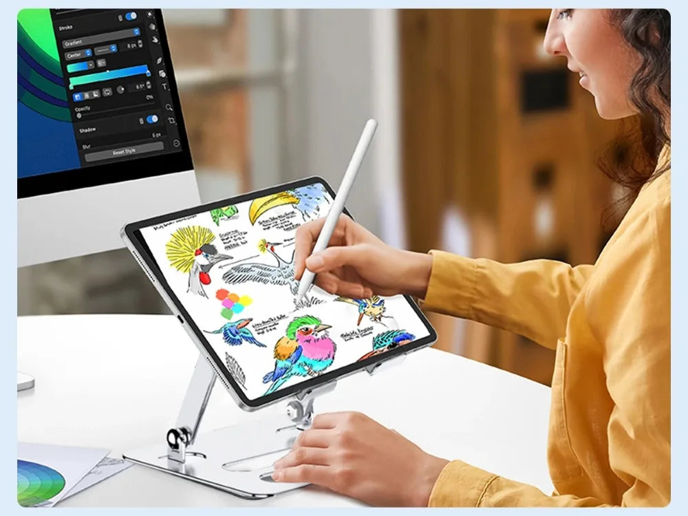 Voltora Adjustable Foldable Aluminum Laptop & Tablet Stand