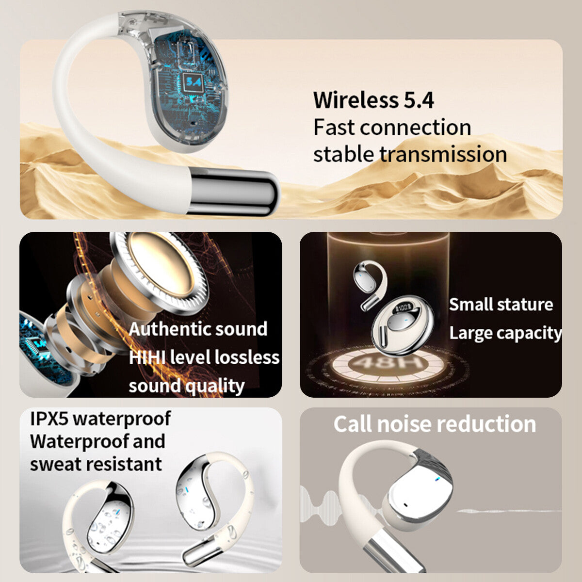 Translator Earbuds 144 Languages Bluetooth Two-Way Real Time Smart Translation